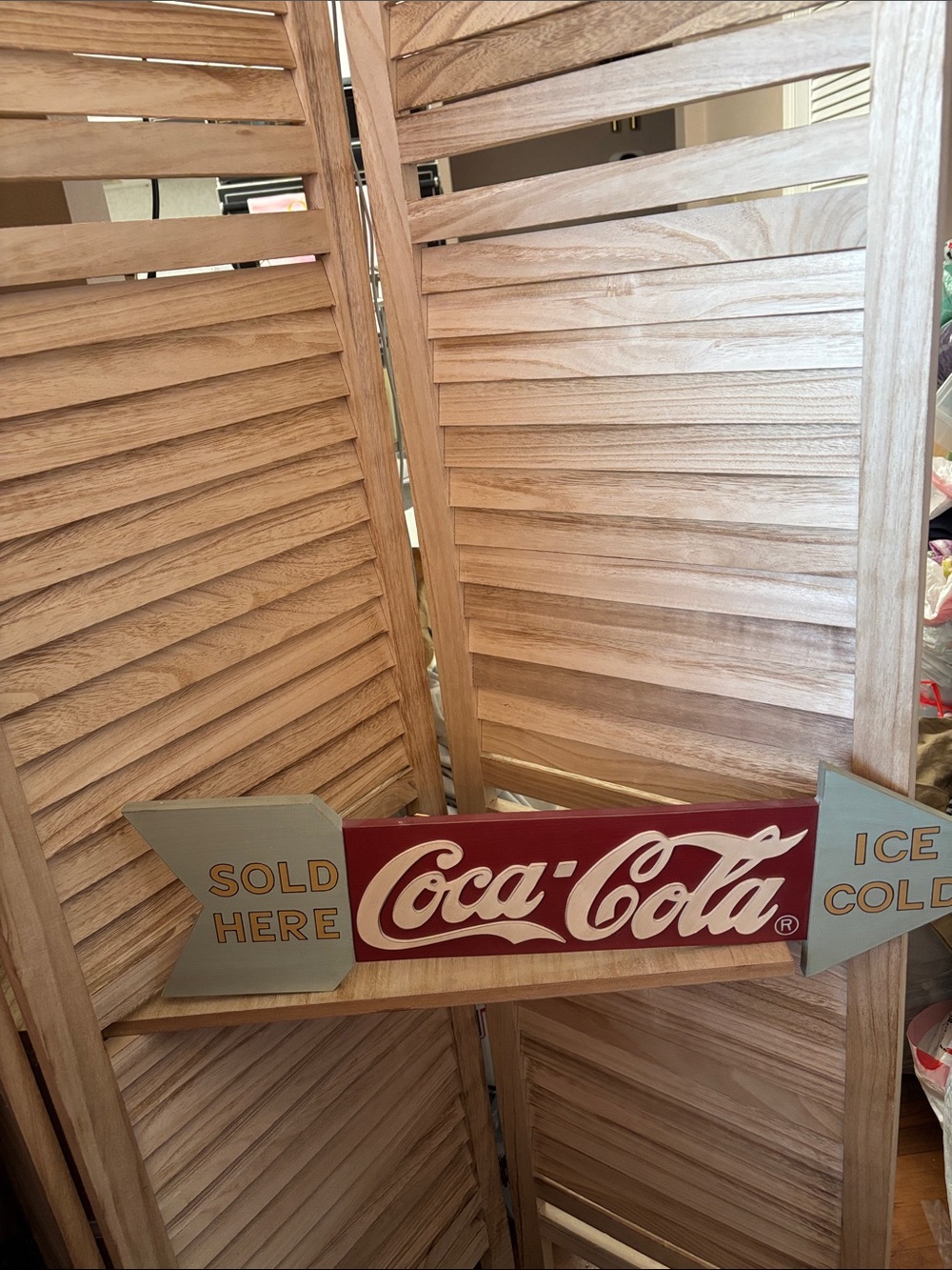 Coca-Cola 3D Gray Arrow Sign
